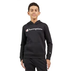 Champion® Signature Logo Fleece Pull Over Hoodie Black Blend Sz Large